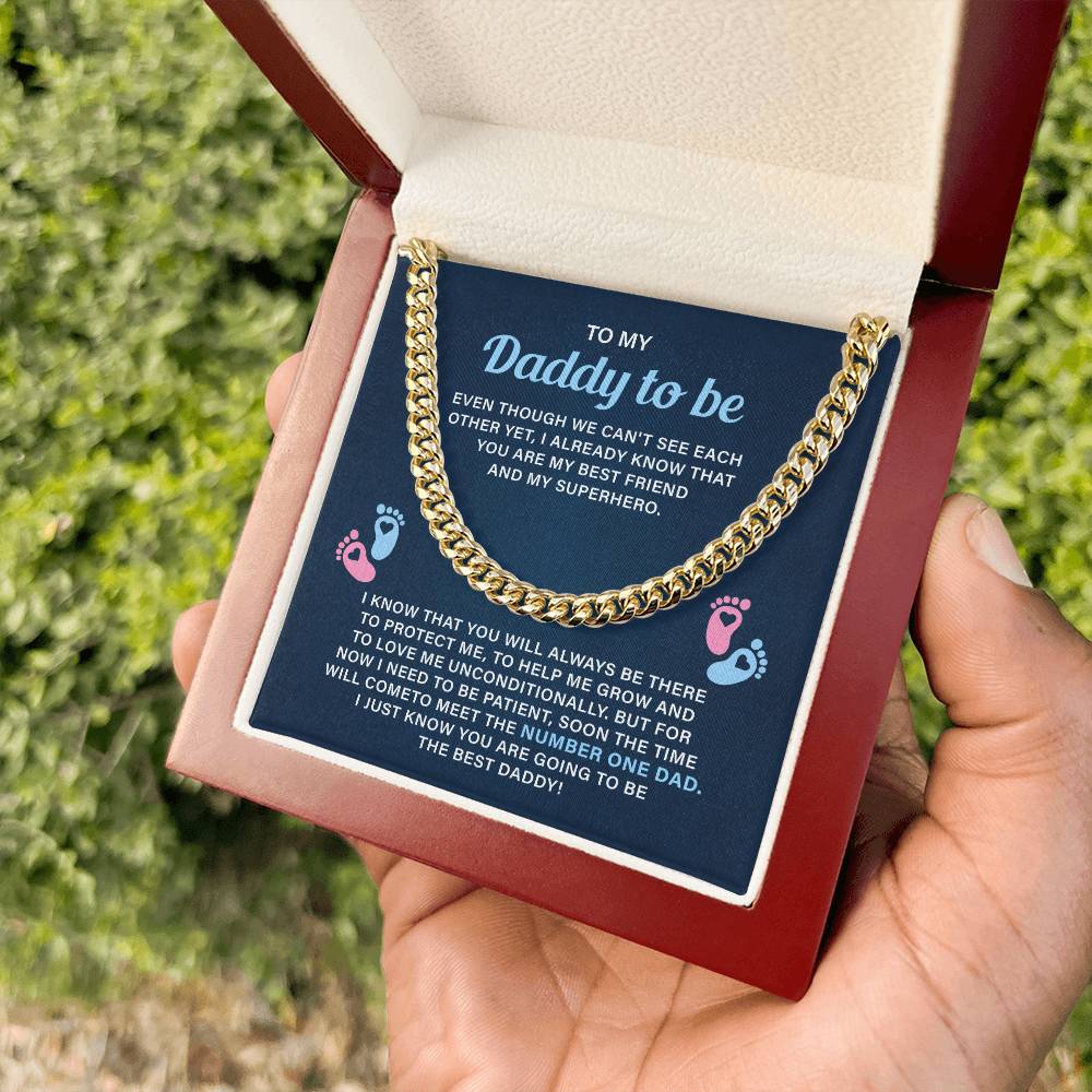 Daddy To Be Necklace Gift From Bump With Message Card