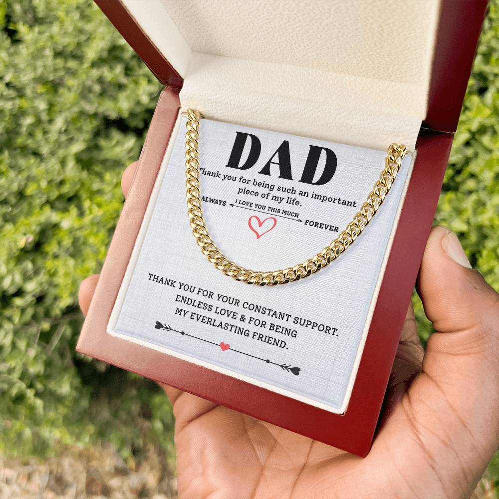 Thank You Dad Gift with Thoughtful Note from Child