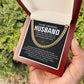 To My Amazing Husband Cuban Link Chain Romantic Gift for Husband, Meaningful Jewelry for Him, Anniversary Gift from Wife