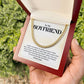 To My Boyfriend Necklace with Message Card and Gift Box