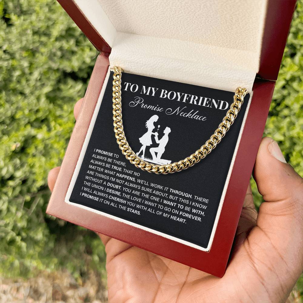 To My Boyfriend Promise Necklace Gift