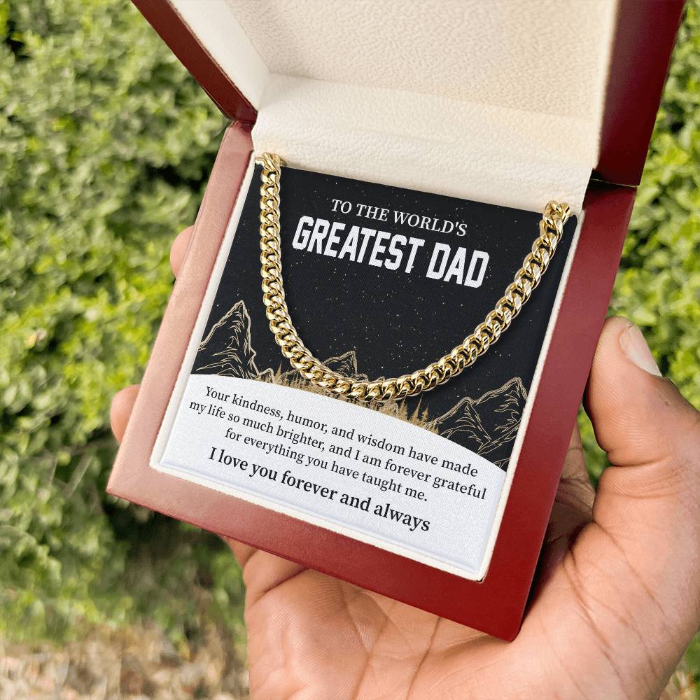 To The World's Greatest Dad with Gratitude Message Card