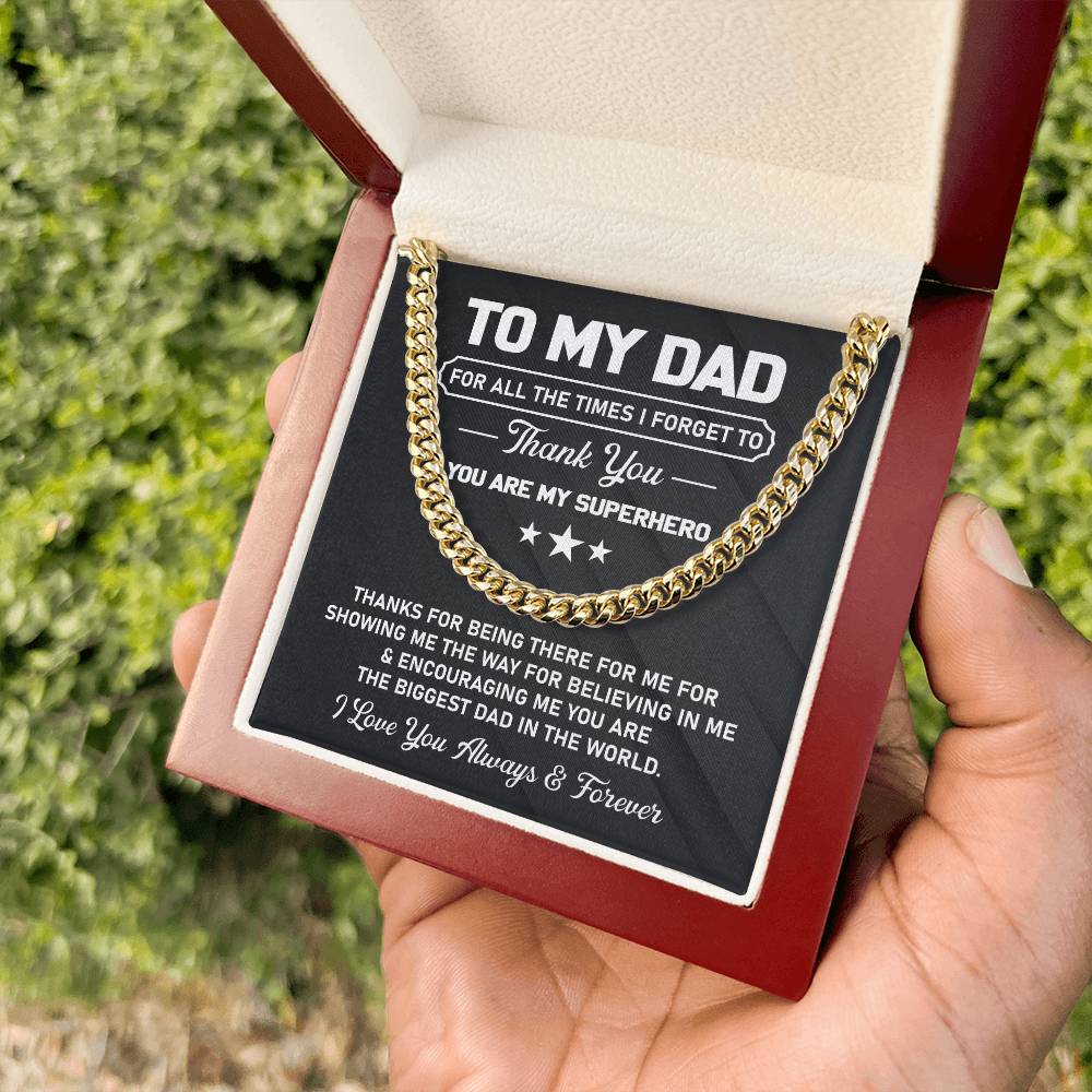 Dad Gift from Child with Superhero Keepsake Message