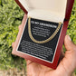 To My Grandson Cuban Chain Gift With Message Card