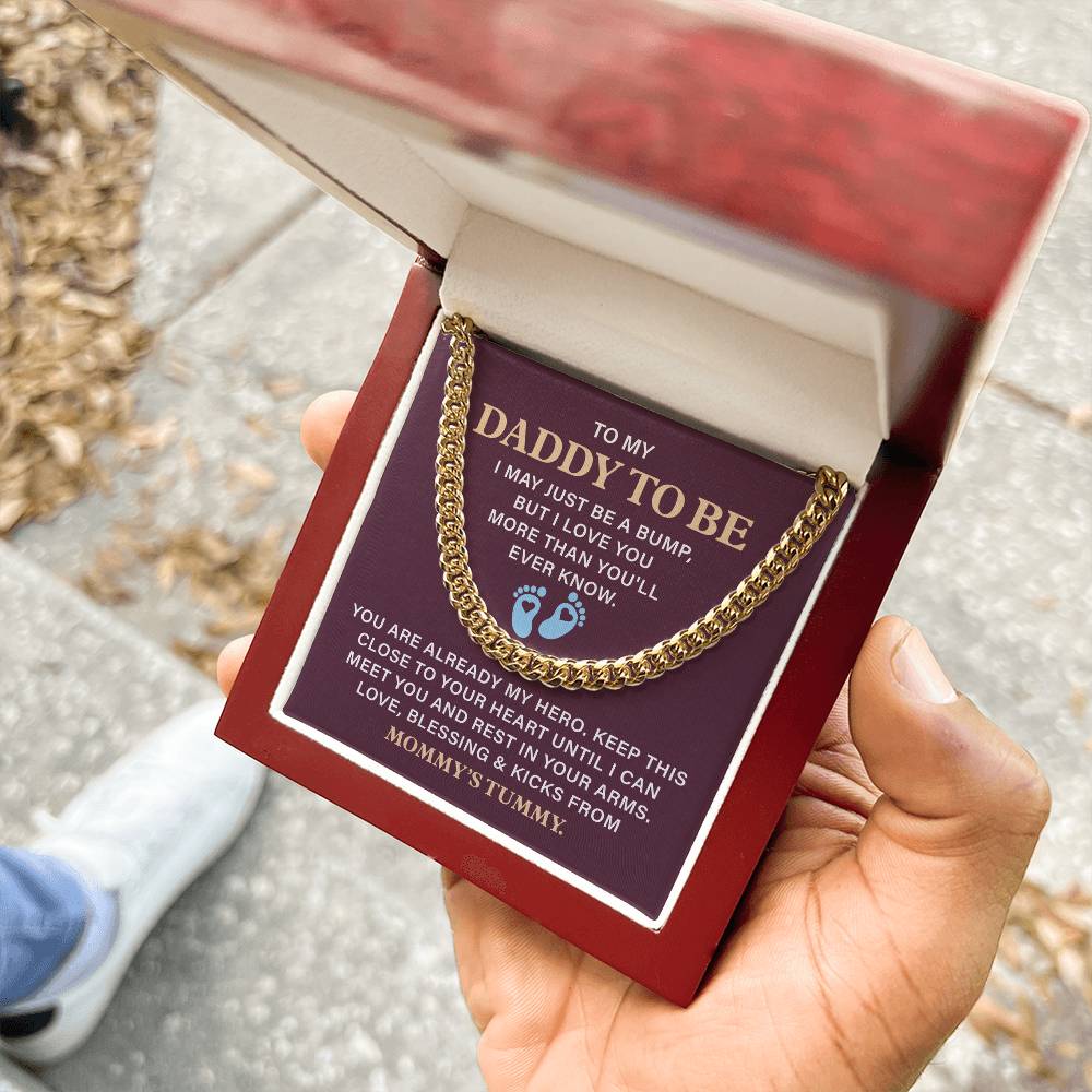 Daddy To Be Necklace Gift From Baby With Message Card