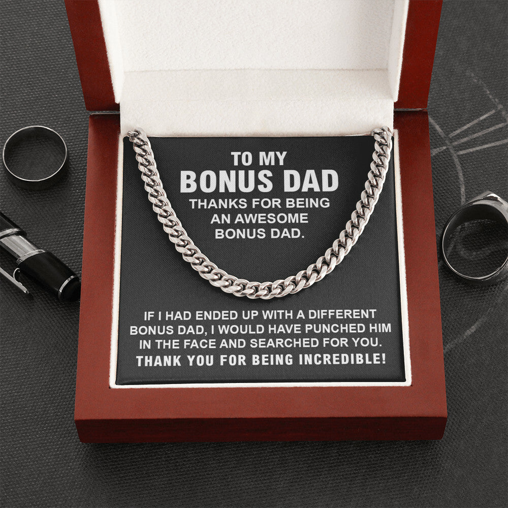 Funny Bonus Dad Gifts - Cuban Chain With Message Card