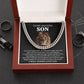 Lion Necklace Gift for Son from Mom – Loving Message Card in Gift Box