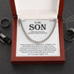 Cuban Link Necklace Gift for Son from Mom – Proud of the Man You Are