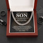 Cuban Link Necklace Gift for Son from Mom – Always Remember I Love You
