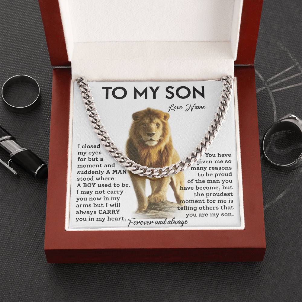To My Son, A Cuban Chain Gift To Celebrate