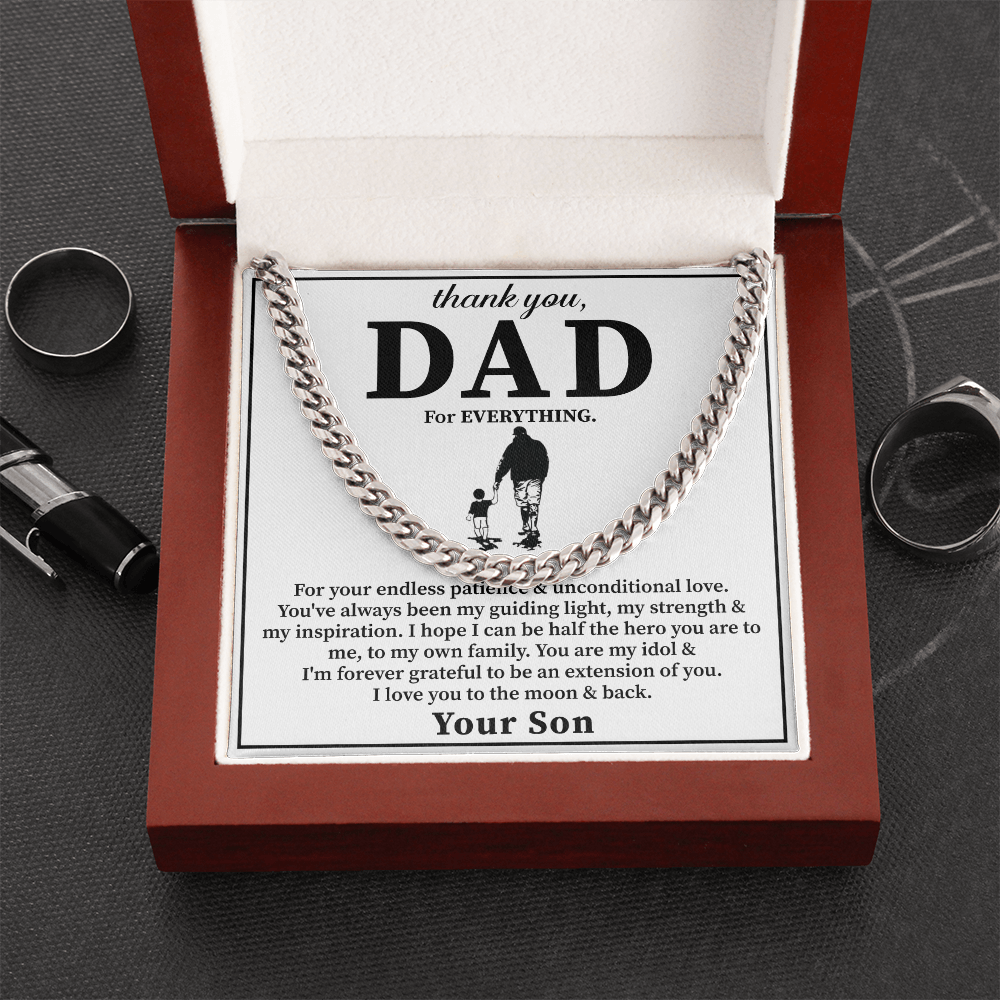 Thank You Gift for Dad from Son with Message Card