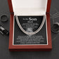 Lion Necklace Gift for Son from Dad – Strength Message Card Gift Box