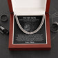 Cuban Chain Gift for Son from Mom – Proud Mother Lion Message Box