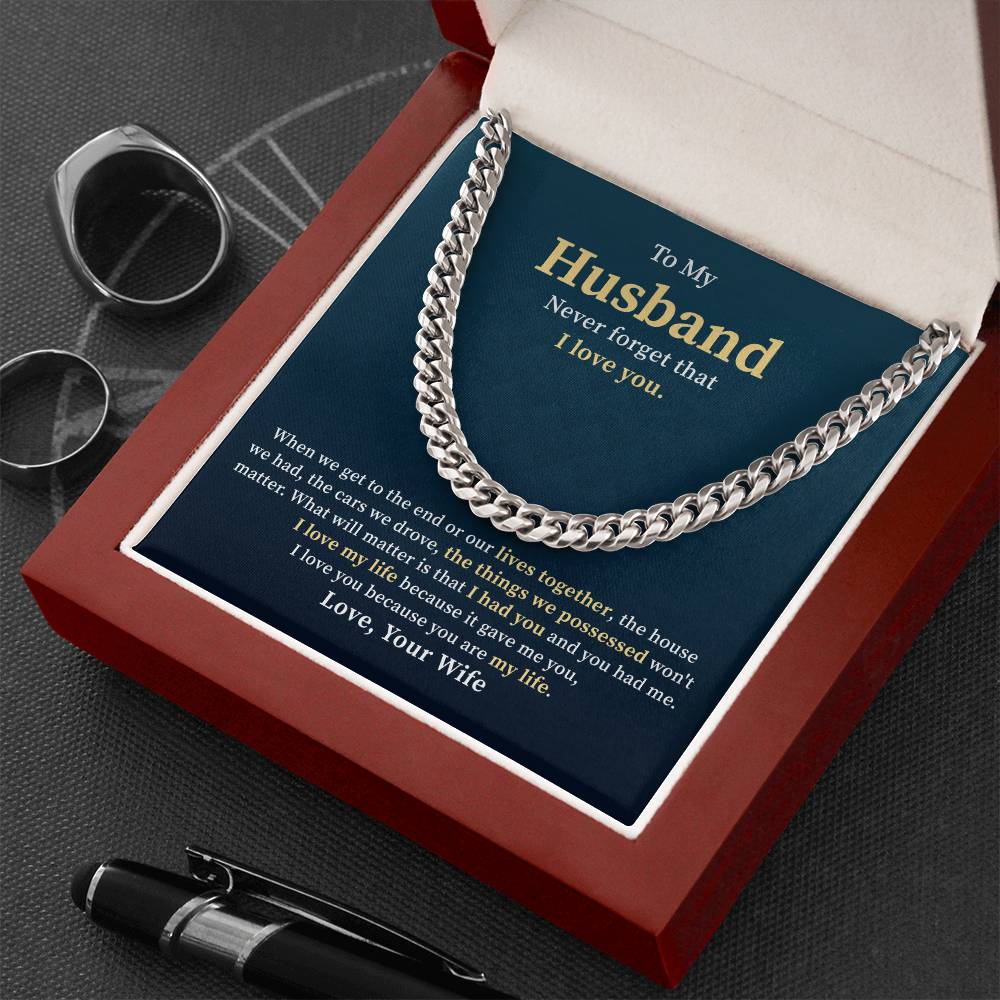 To My Husband Never Forget That I Love You, Best Gifts Ever For Your Husband's Birthday Valentine's Day From Wife