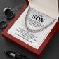 Cuban Chain Necklace Gift for Son – I Will Always Love You Message Card