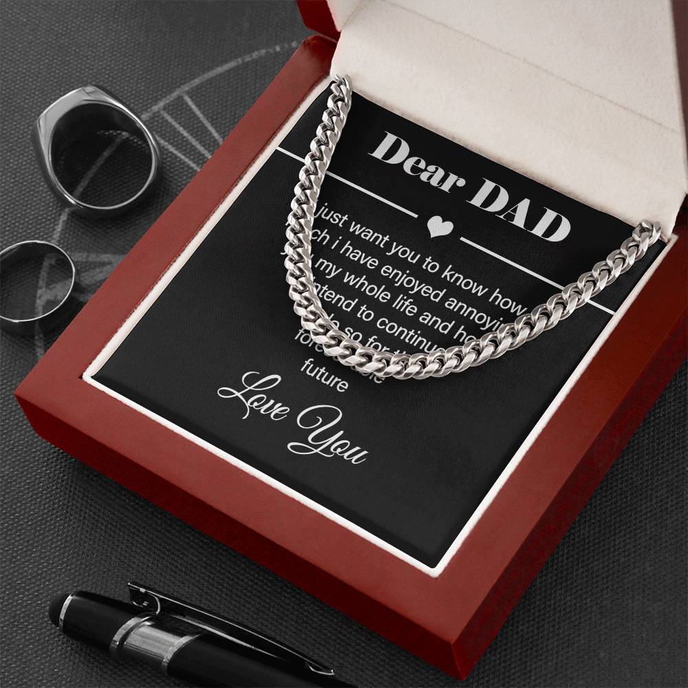 The Dad Chain – Funny Jewelry Gift with Message Card