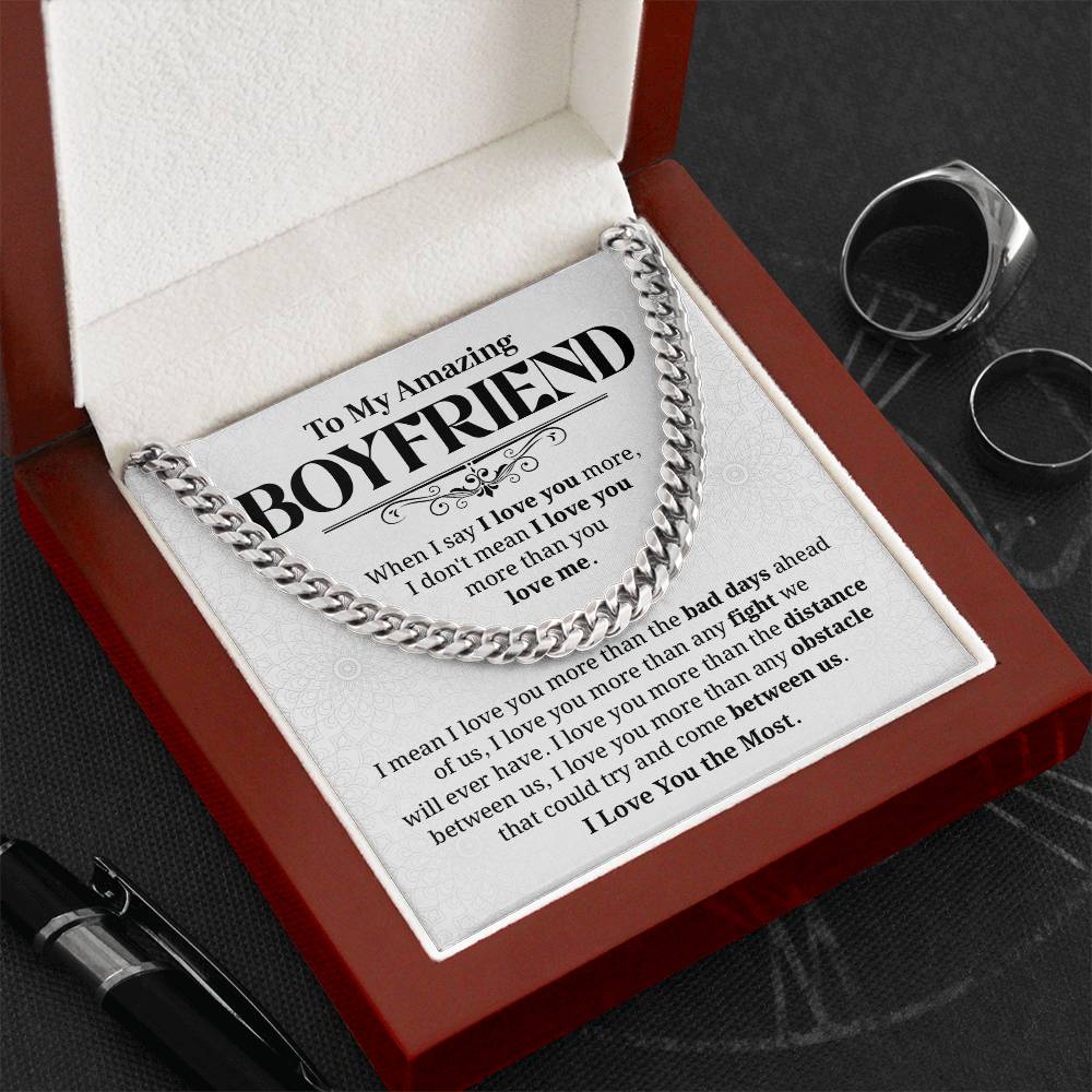 I Love You More Boyfriend Gift – Message Card & Box