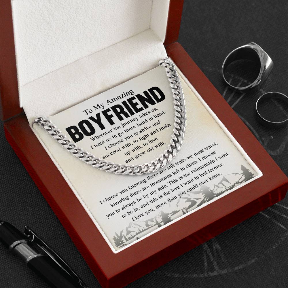 To My Amazing Boyfriend Necklace – Love and Journey Gift