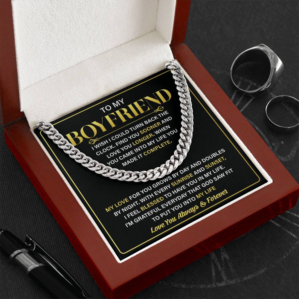 Romantic Boyfriend Necklace Gift with Message Card