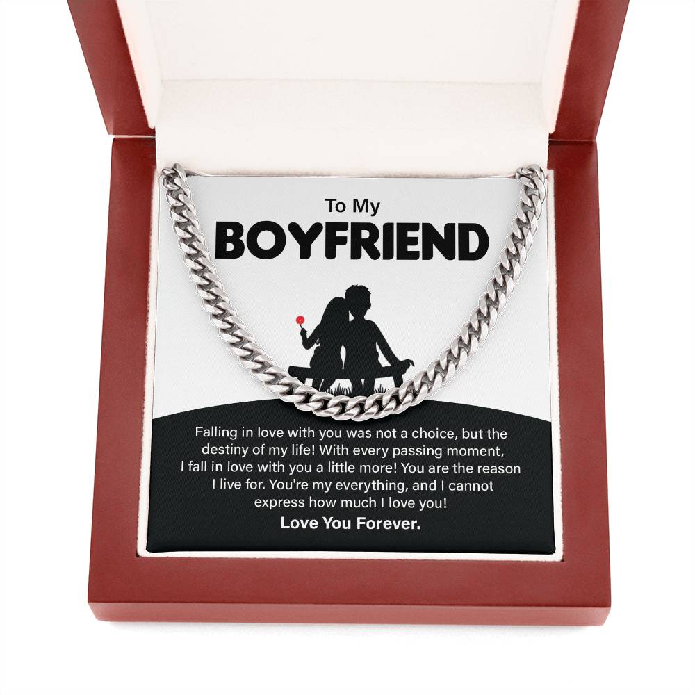 Boyfriend Necklace Gift with Message Card & Gift Box