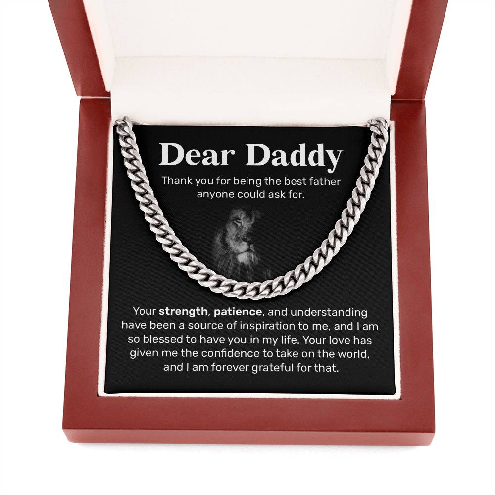 Necklace For Dad From Daughter With Message Card