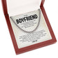 Boyfriend Cuban Chain Necklace Gift with Message Card