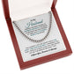 To My Husband Cuban Link Chain, Romantic Gift for Husband, Anniversary Gift from Wife, Meaningful Jewelry for Him