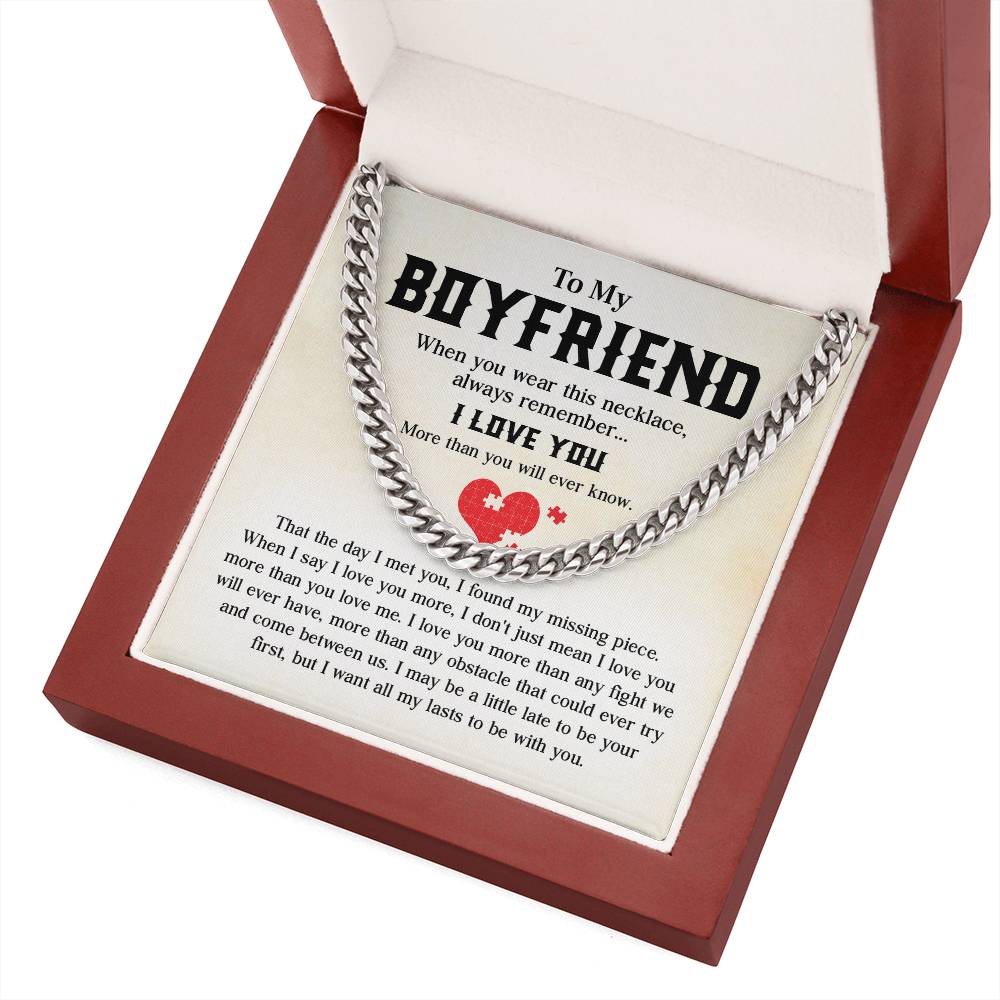 Romantic Cuban Chain Necklace Gift with Gift Box
