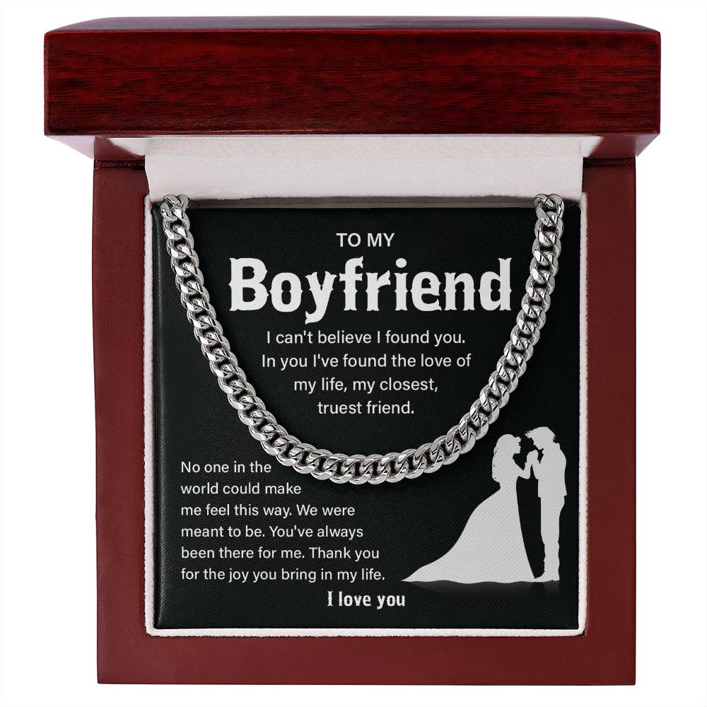 Boyfriend Cuban Necklace Gift – Meant to Be Card Box
