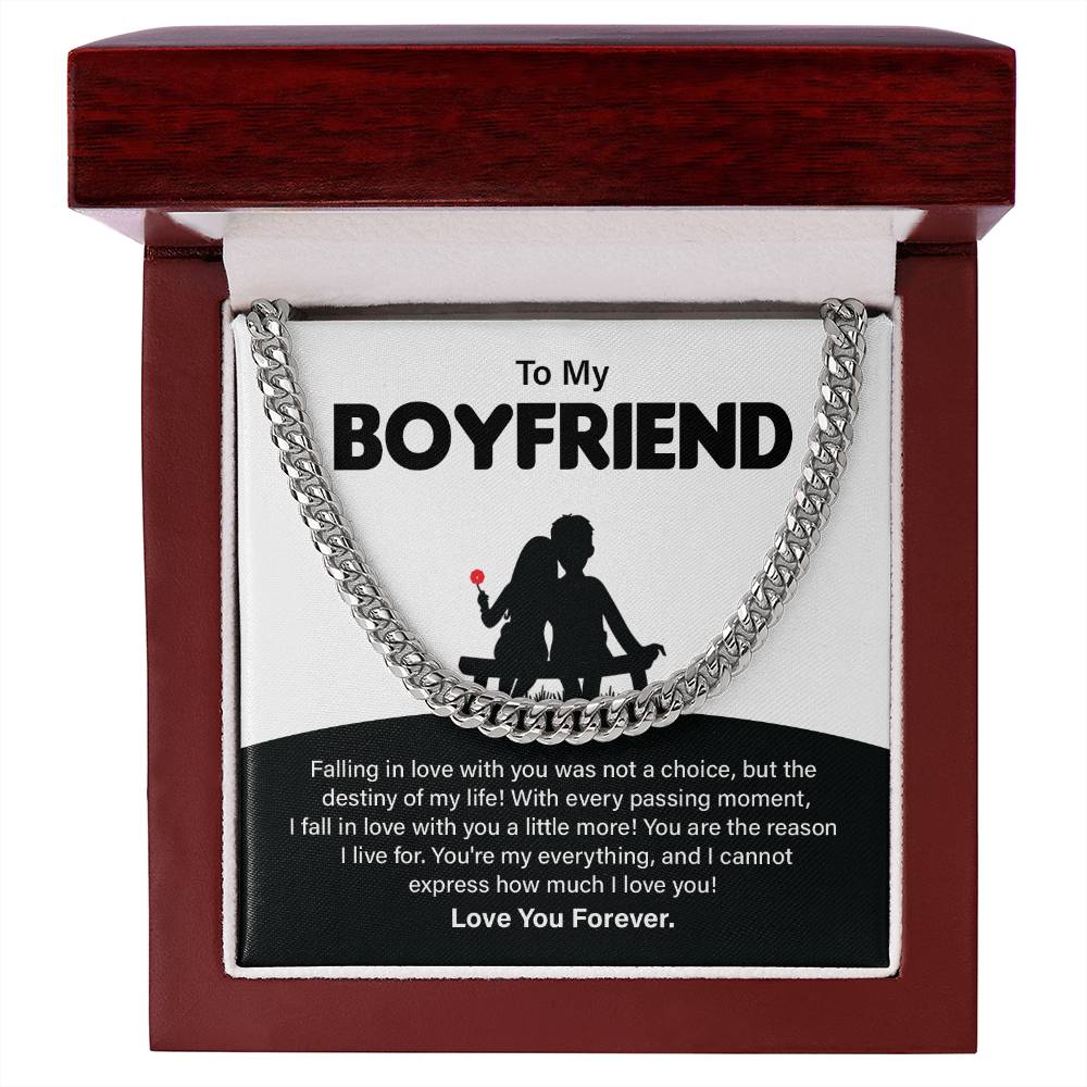 Boyfriend Necklace Gift with Message Card & Gift Box