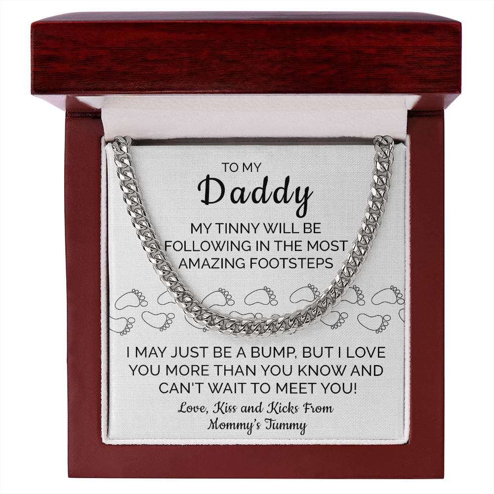 Dad Necklace Gift From Baby Bump With Lovely Message Card