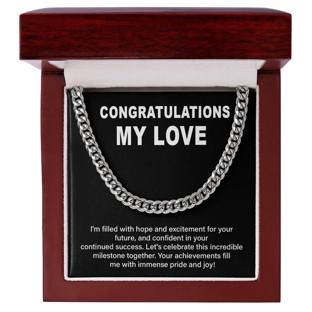 Cuban Chain Congratulations Gift for Him