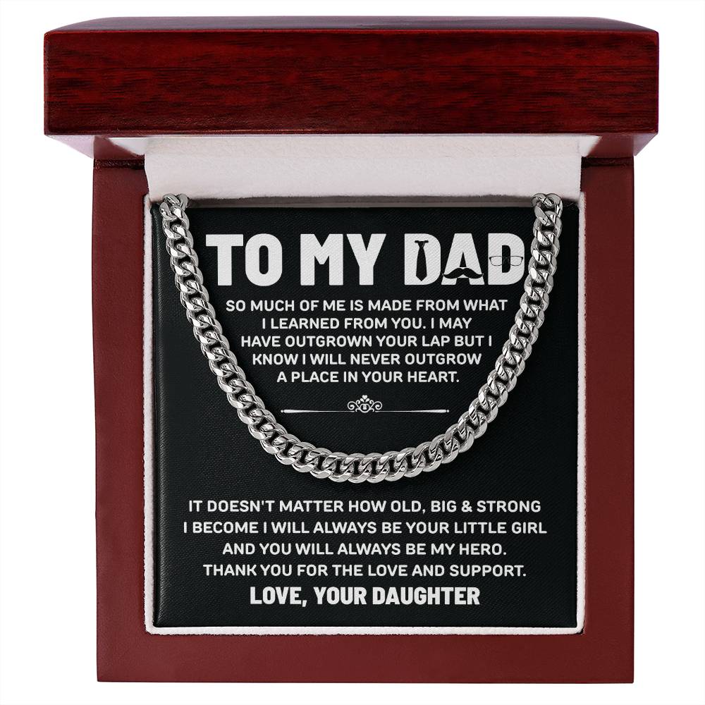 Gift for Dad from Elder Daughter with Sentimental Message Card