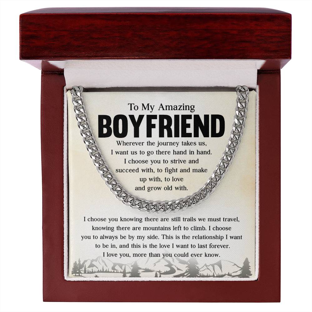 To My Amazing Boyfriend Necklace – Love and Journey Gift