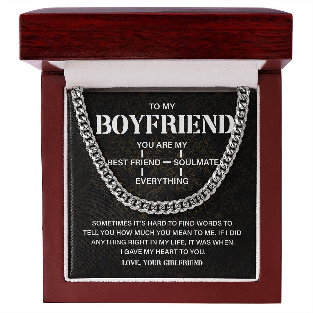 Boyfriend Cuban Chain Gift – Soulmate Card Box
