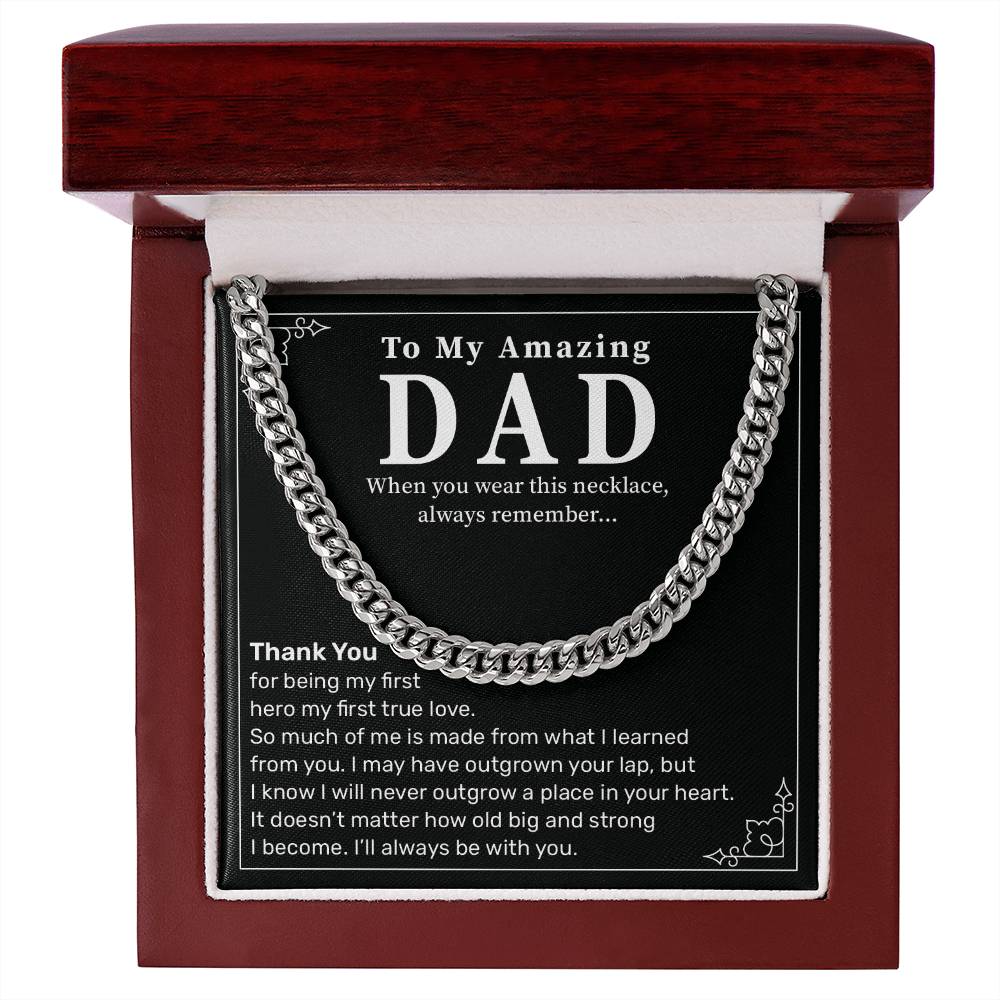 Dad Necklace Gift from Daughter with Emotional Message
