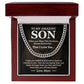 Cuban Link Necklace Gift for Son from Mom – Always Remember I Love You