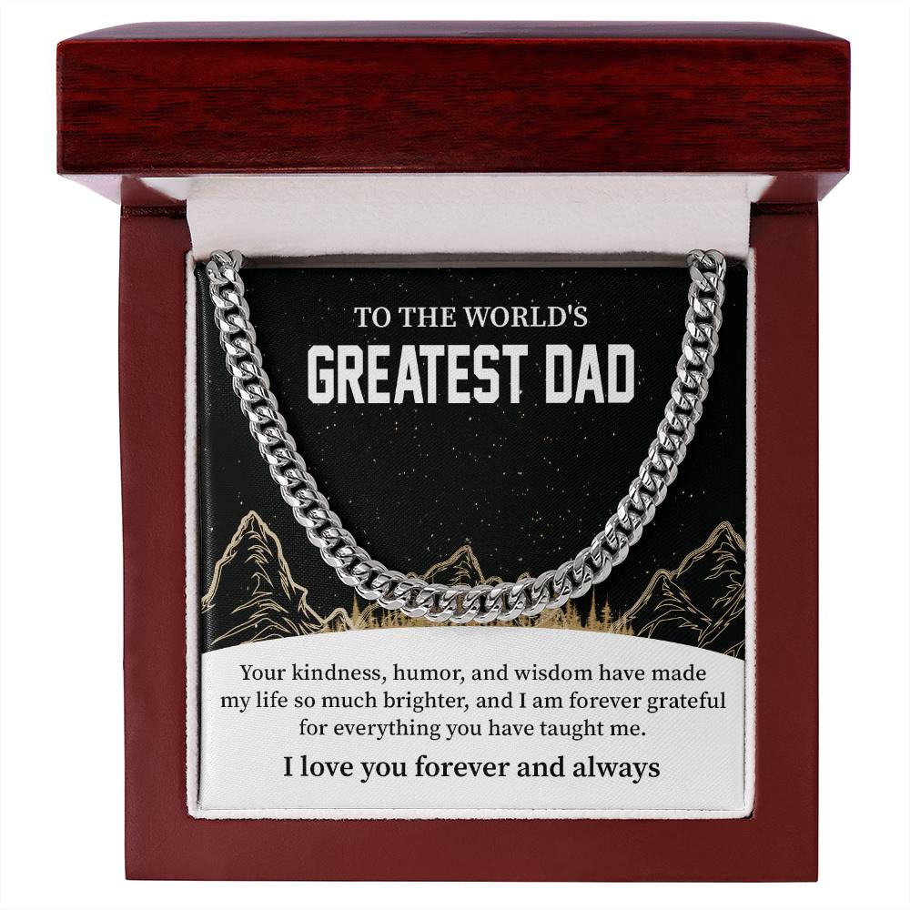 To The World's Greatest Dad with Gratitude Message Card