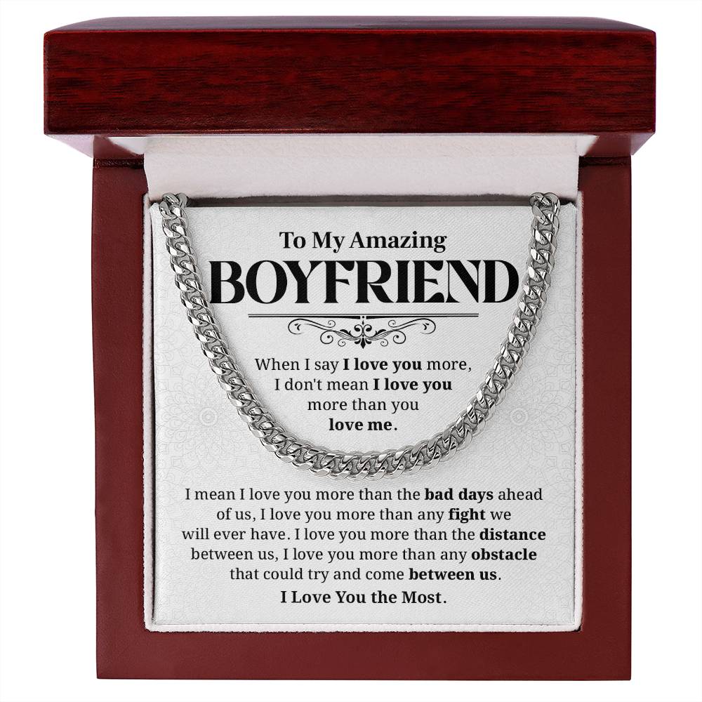 I Love You More Boyfriend Gift – Message Card & Box