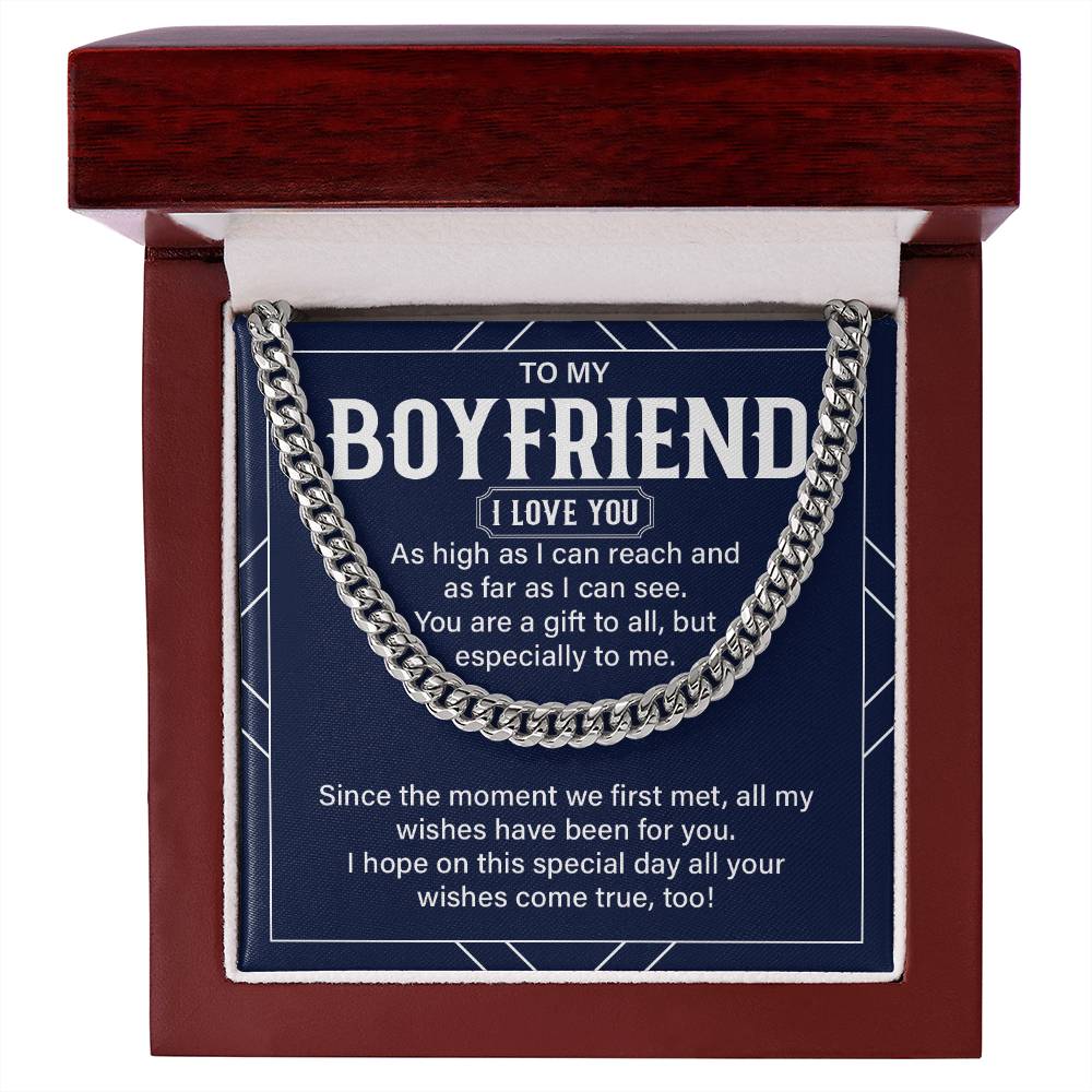 Boyfriend Birthday Necklace Gift – with Message Card