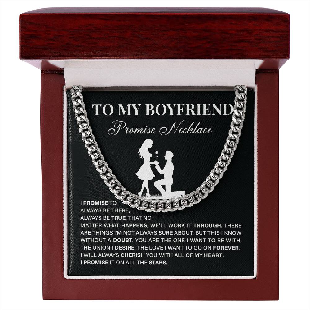 To My Boyfriend Promise Necklace Gift
