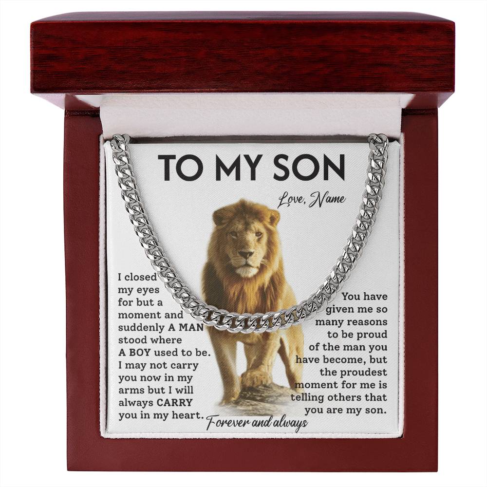 To My Son, A Cuban Chain Gift To Celebrate