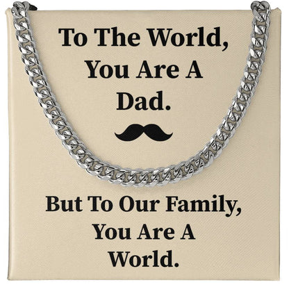 Dad Necklace Gift from Children with Message Card