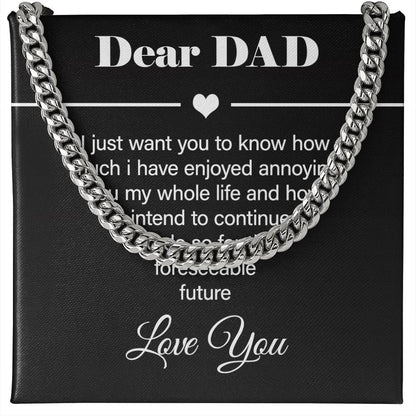 The Dad Chain – Funny Jewelry Gift with Message Card