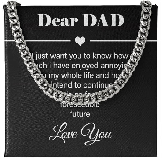 The Dad Chain – Funny Jewelry Gift with Message Card