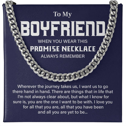 Boyfriend Cuban Chain Promise Necklace with Gift Box