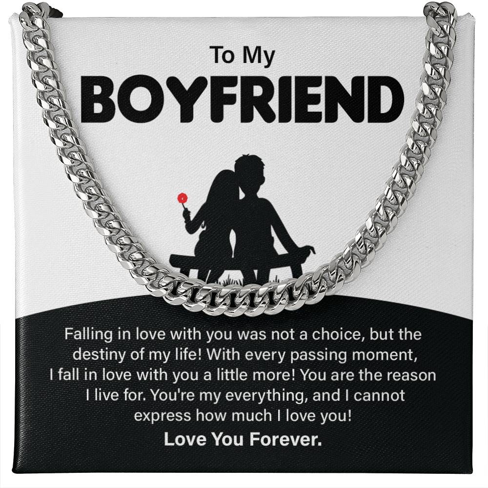 Boyfriend Necklace Gift with Message Card & Gift Box