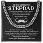Step Dad Cuban Link Chain Gift With Loving Message Card