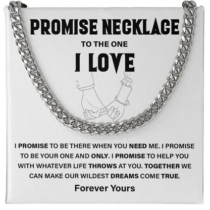 Promise Necklace Message Card Gift for Boyfriend or Girlfriend.
