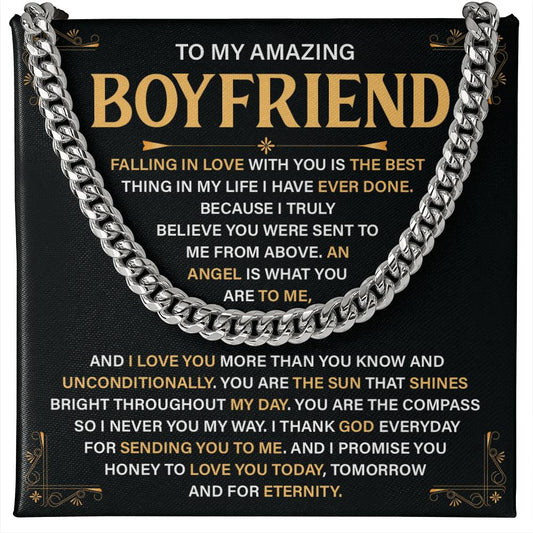 Boyfriend Cuban Chain Gift with Message Card & Box